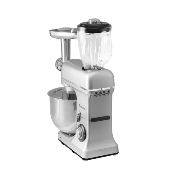 Pétrin CONDOR POWER MIX Multi Fonction - Double Crochet - 1600W - 8L Bol - 1,5L Blender - Silver – Image 4