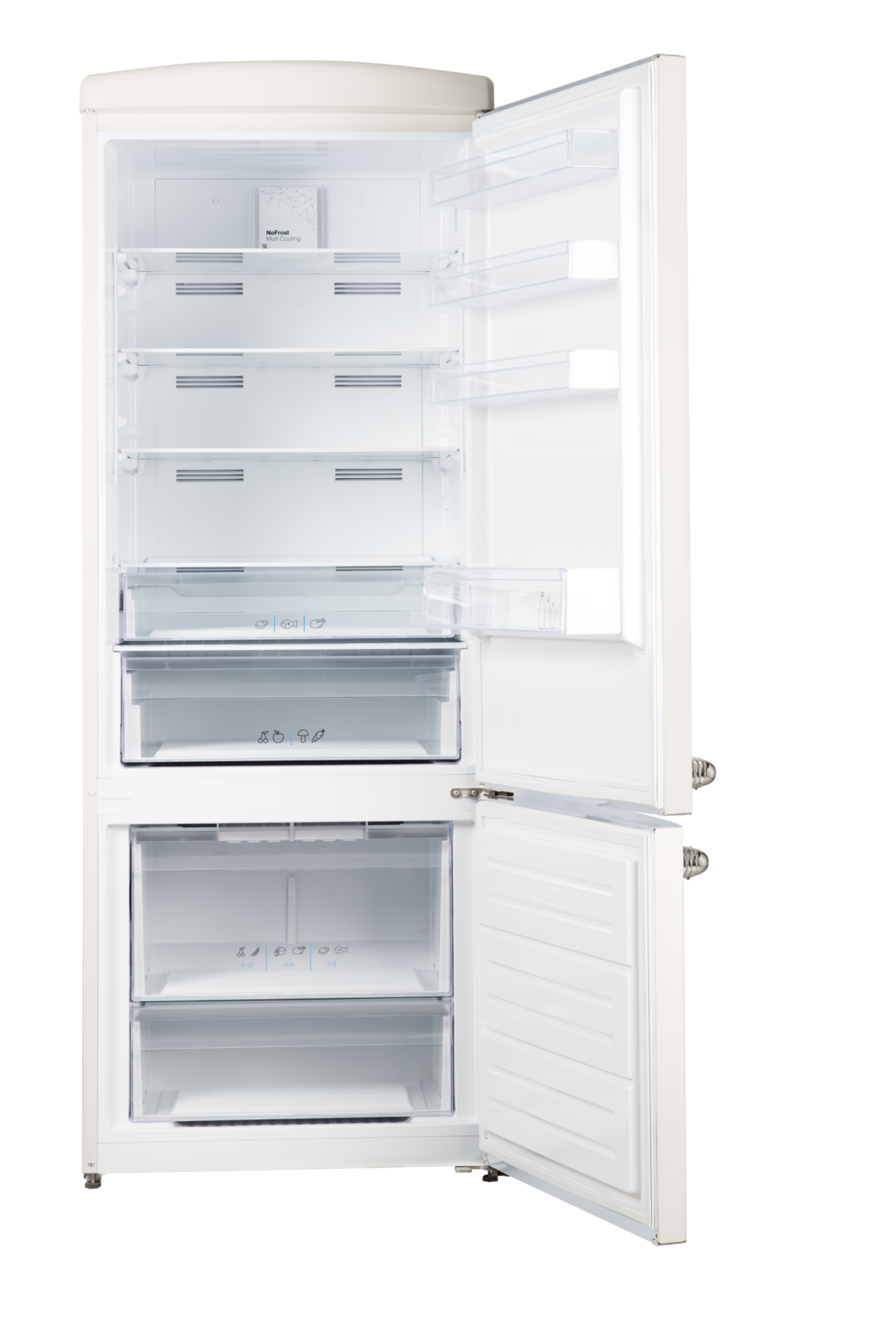 Réfrigérateur Combiné Nardi Design Retro Ivoire 510L – Image 2