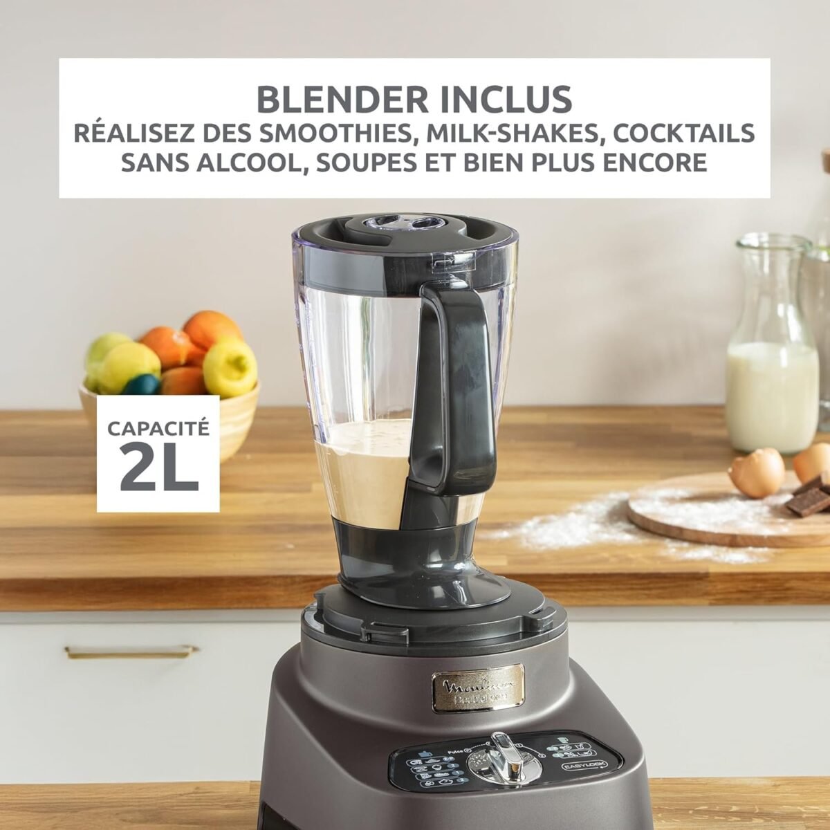 Robot multifonctions MOULINEX Double Force 1000W SILVER - 10 Accessoires – Image 5