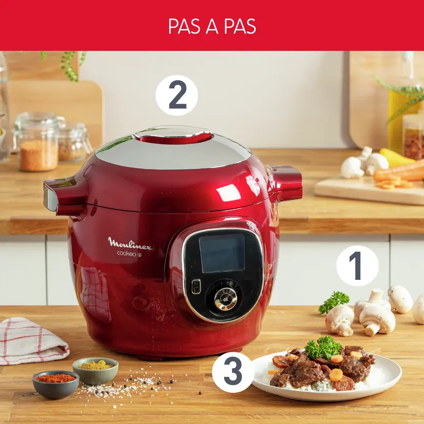 Multicuiseur intelligent MOULINEX Cookeo+ 6L 180 Recettes Préprogrammes 4 Multicuiseur intelligent MOULINEX Cookeo+ 6L 180 Recettes Préprogrammes – Image 3