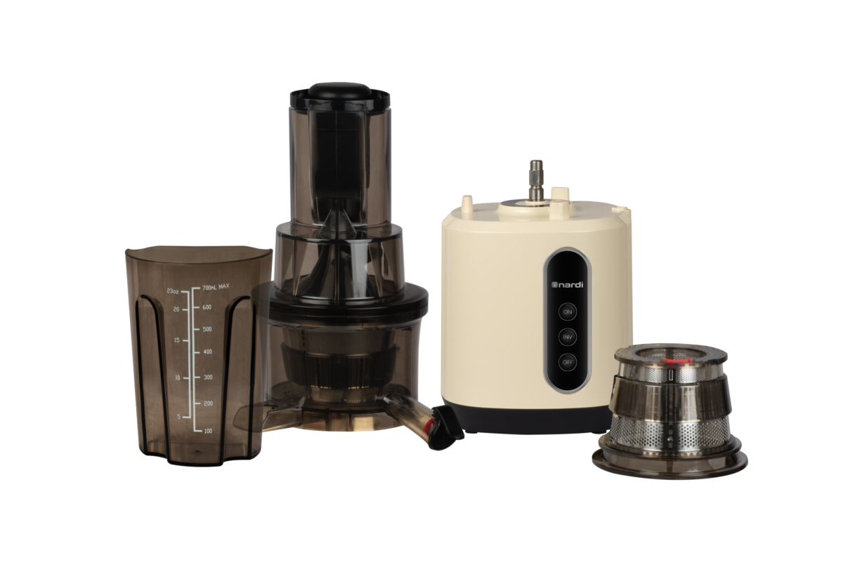 Extracteur de Jus NARDI 3 Filtres 55Tr/min Crème Goulotte XL – Image 2