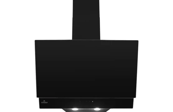 Hotte Décorative CRISTOR FABIOLA2 60 Cm 500 m3/h Tactile Glass Noir