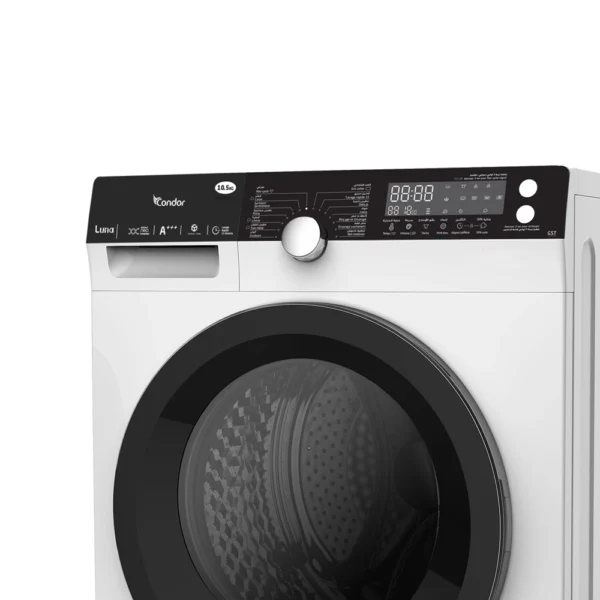 Machine à laver CONDOR LUNA Frontal -10,5kg -lavage à la vapeur - Inverter- 1400 tr/min - Blanche WAF-XB441L1W – Image 2