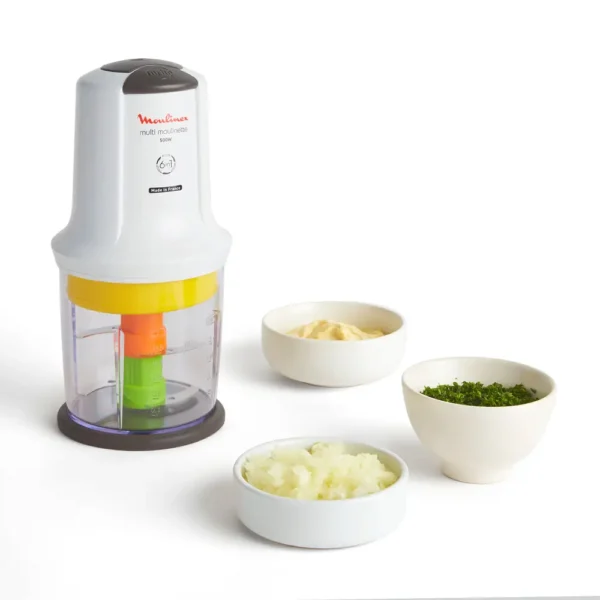Mini Hachoir MOULINEX Multi-moulinette 6 en 1 - 500 W Blanc – Image 3
