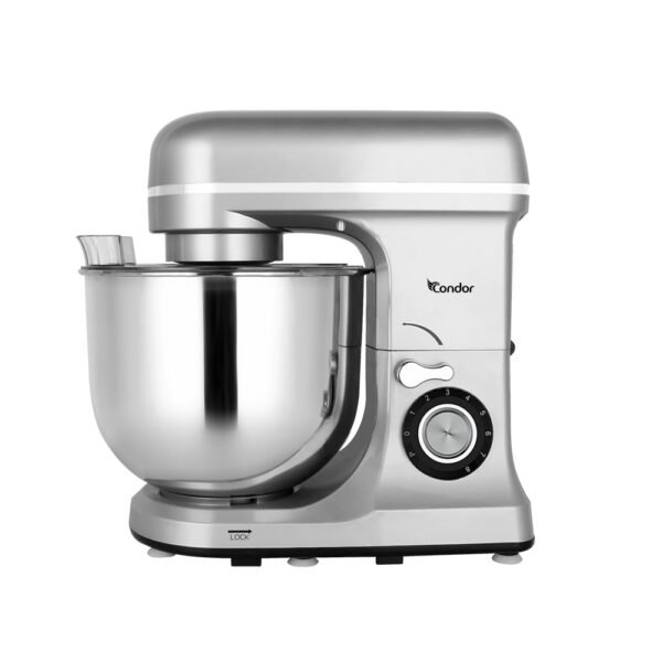 Pétrin CONDOR POWER MIX - Double Crochet -1600W- 8L-Silver - pt-pxu2g – Image 2