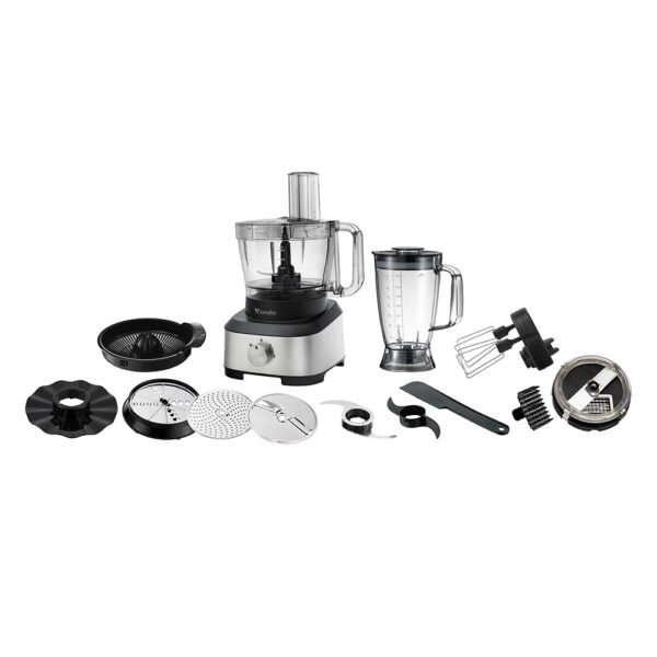 Robot de cuisine CONDOR VERSA CHEF Multi fonction - 1000 W - 3,5L Bol - 1,8L Blender - Inox_Noir - rc-mv1sn