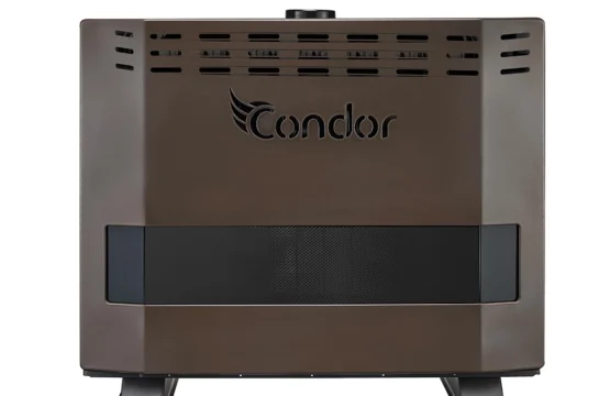 Radiateur à Gaz CONDOR CALDO 12 KW Détecteur CO Café Noir