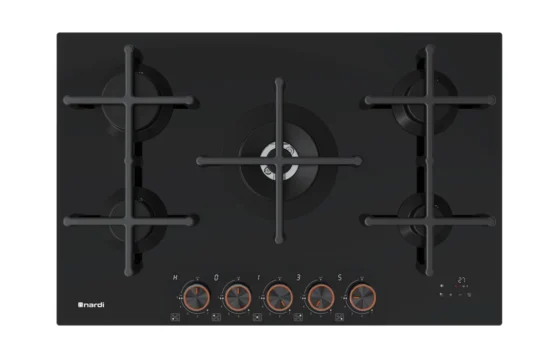 Table De Cuisson NARDI 5 Feux Connecté Black glass