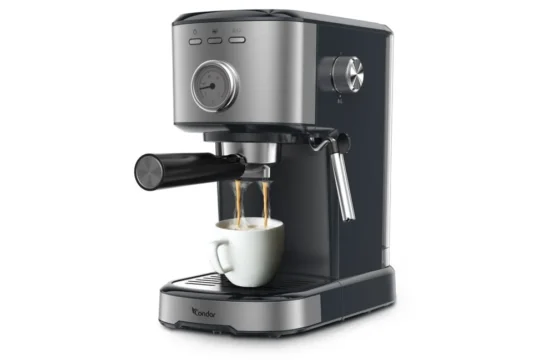 Machine A Café Barista 2 en 1 CONDOR - ROBUSTA SERIES - Capsules et Café moulu -20 BARS-1100 W- Noire - MC215DN