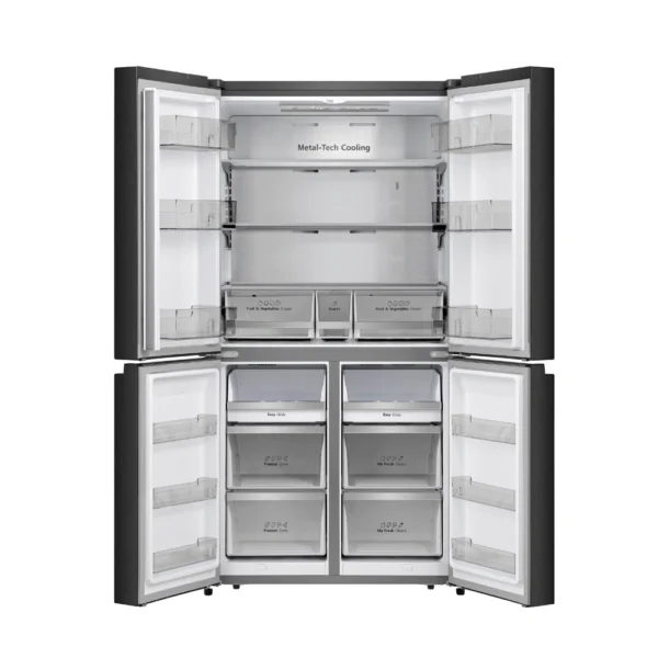 Réfrigérateur HISENSE Cross Door - 579 L- Inverter - Nofrost- Black Glass - RQ5G560NBB1 – Image 2