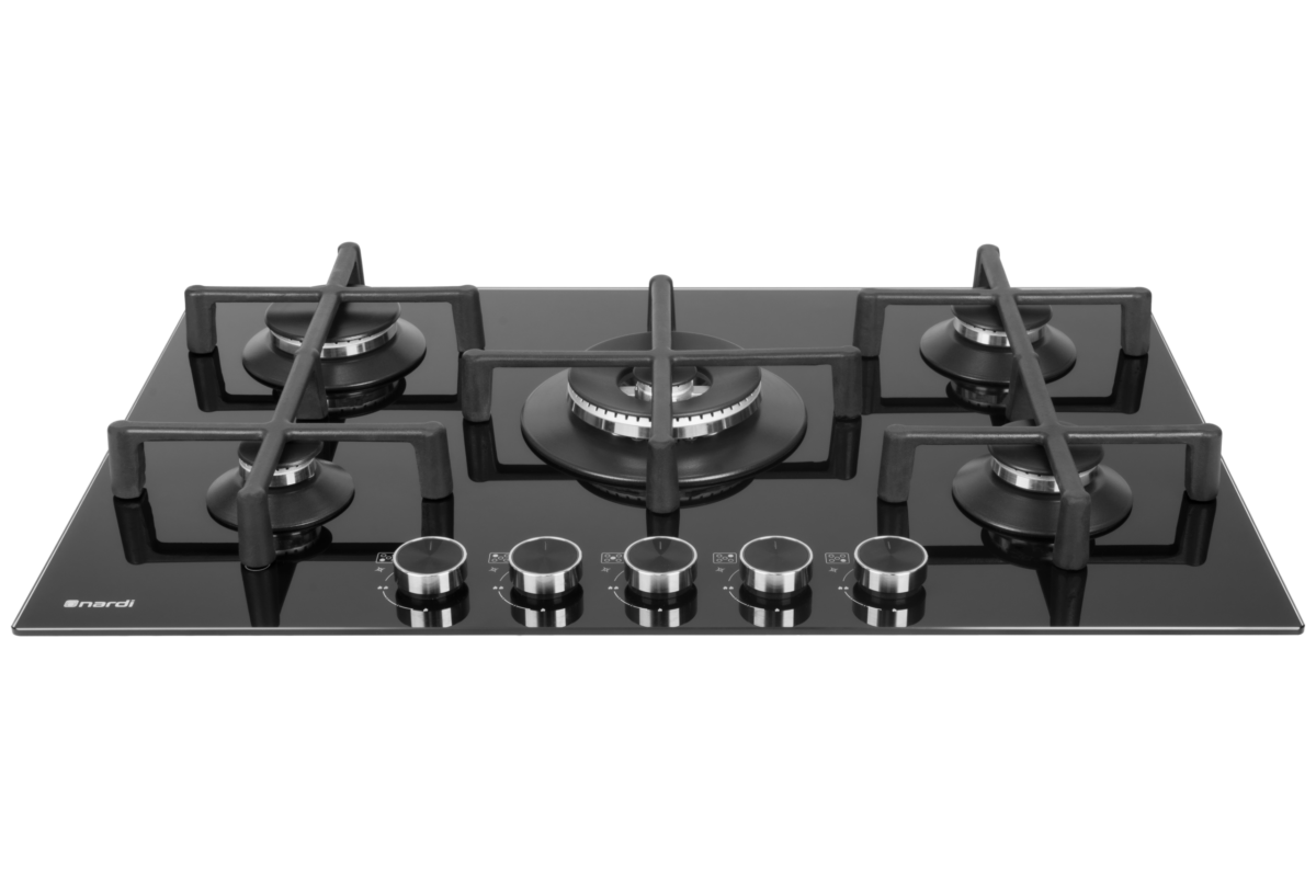 Table De Cuisson NARDI 5 Feux Black glass – Image 2