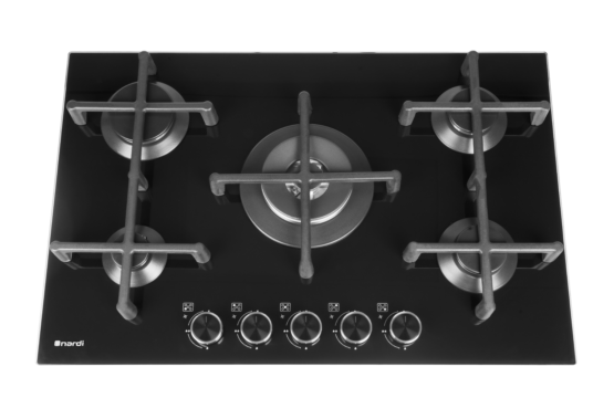 Table De Cuisson NARDI 5 Feux Black glass