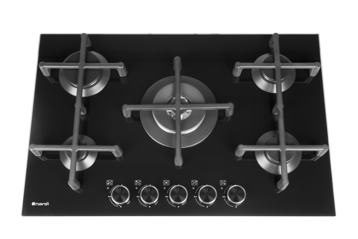 p3 Table De Cuisson NARDI 5 Feux Black glass – Image 1