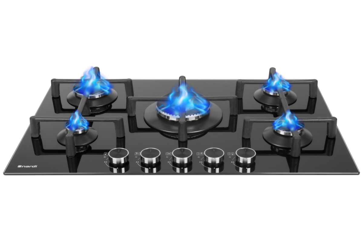Table De Cuisson NARDI 5 Feux Black glass – Image 4