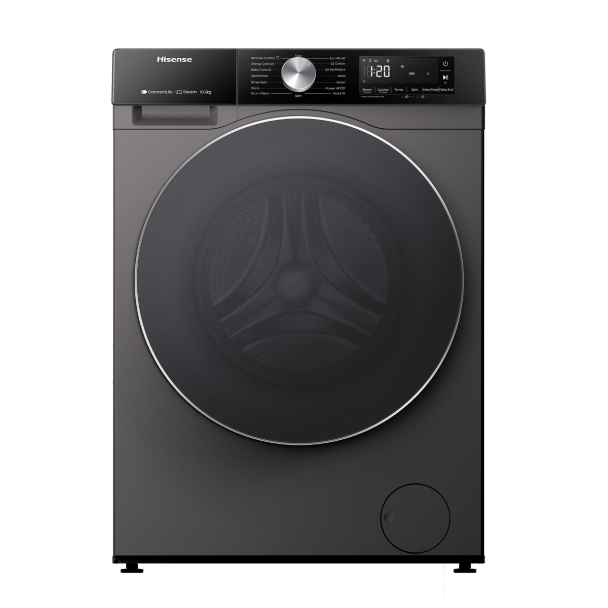 Machine à laver Front Loading Hisense 3S Smart  Gris Titanium 10,5 kg – Image 1