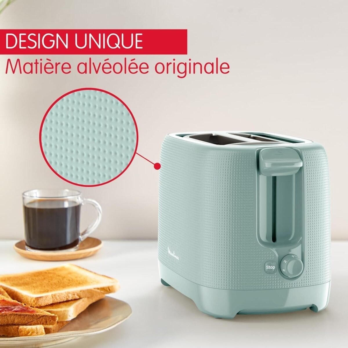 Grille-pain Moulinex 2 fentes Morning Eucalyptus – Image 5