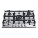 Table de cuisson CANDY 4 Foyers 1 Wok Fonte Inox – Image 4