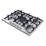 Table de cuisson CANDY 4 Foyers 1 Wok Fonte Inox – Image 2