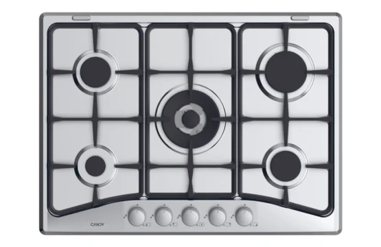 Table de cuisson CANDY 4 Foyers 1 Wok  Fonte Inox