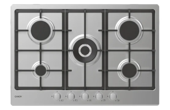 Table de cuisson CANDY 05 FEUX Inox -Wok-Thermocouple - CHG74WX