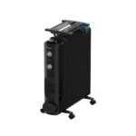 Radiateur Bain d’huile Condor  Ventilo Noir 13 éléments