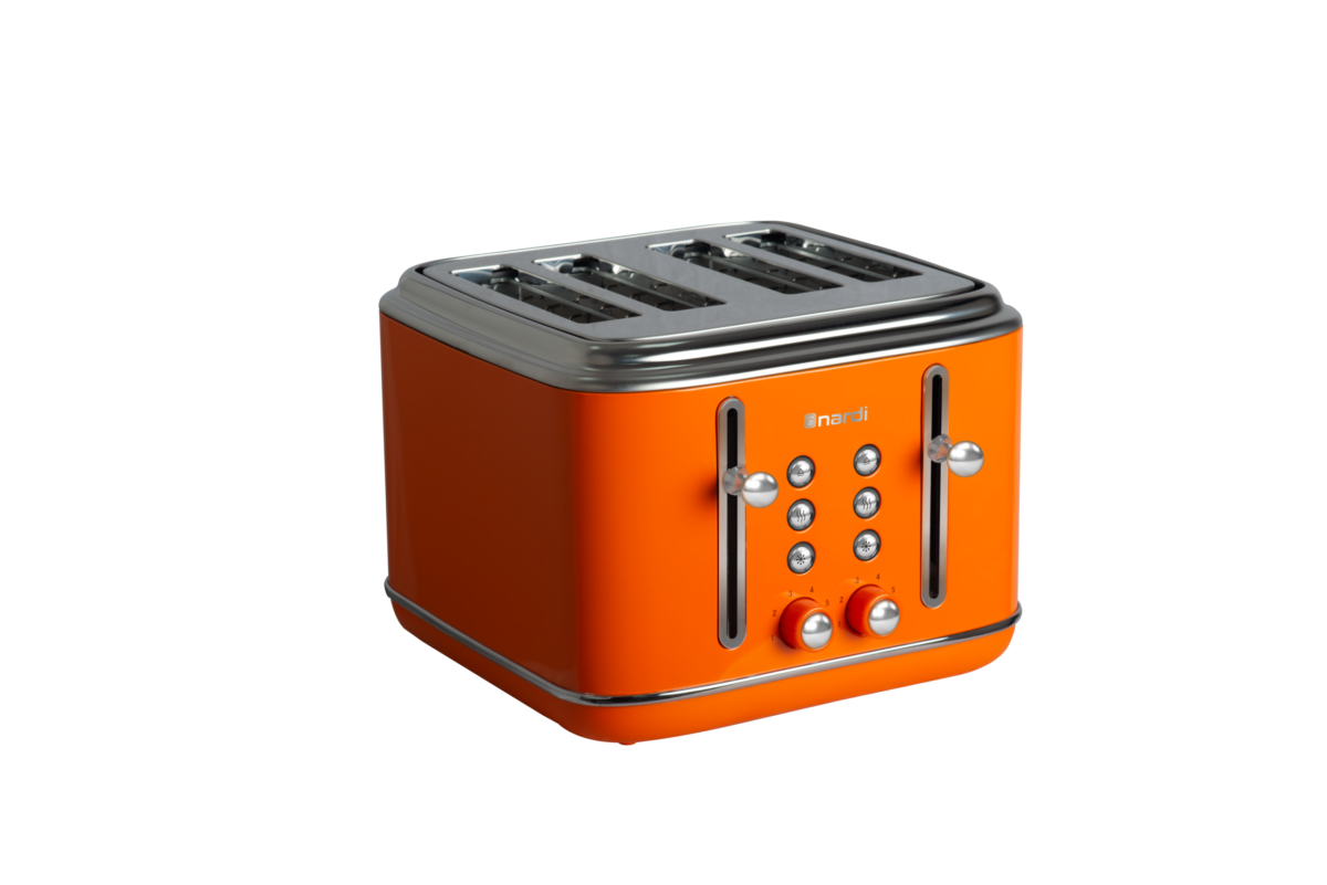 Grille pain NARDI Rétro Orange 4 tranches – Image 4
