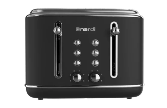 Grille pain NARDI Rétro Noir 4 tranches