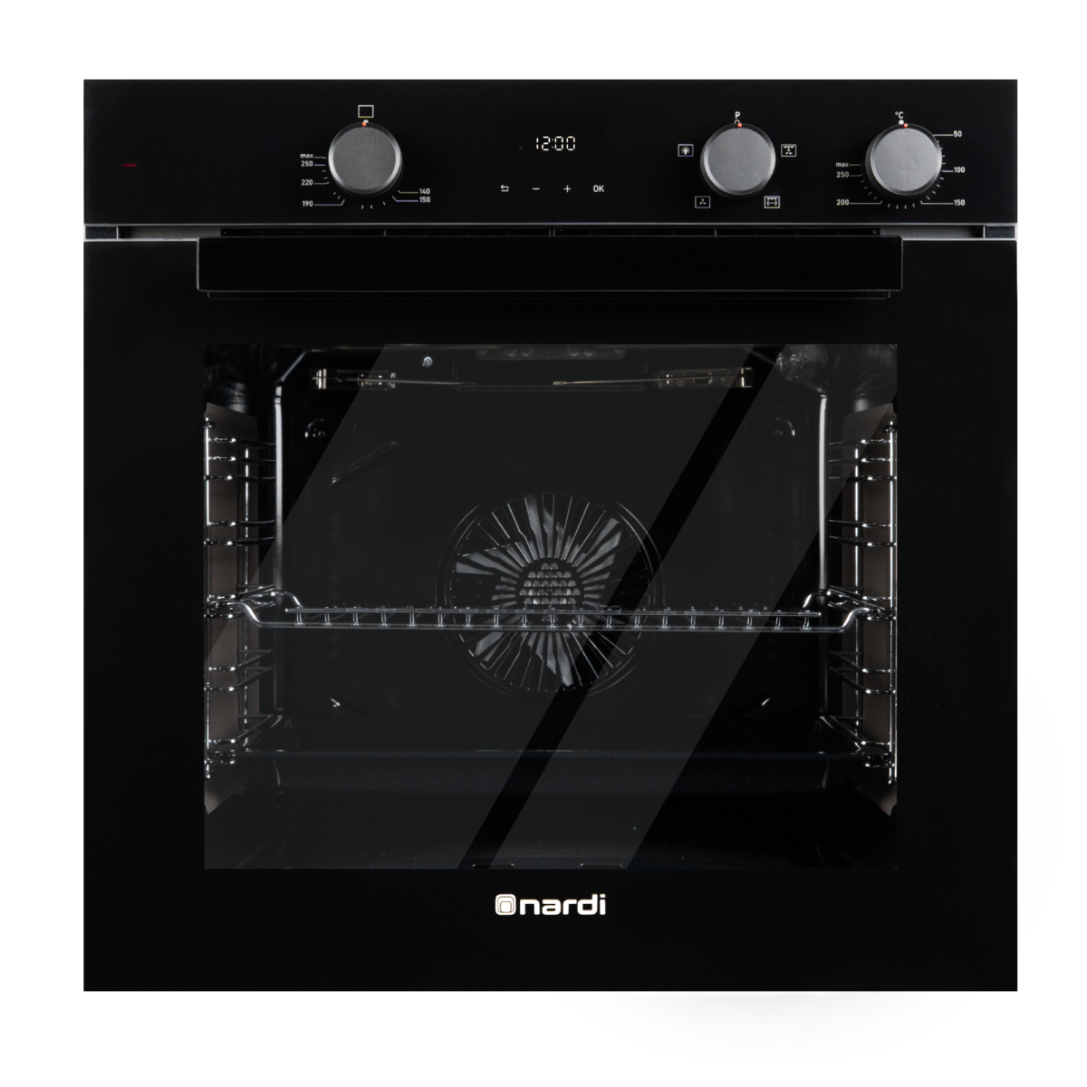 NFE73EDD3BG - Front Four Encastrable NARDI Gaz-Elec Black glass 60 cm – Image 1