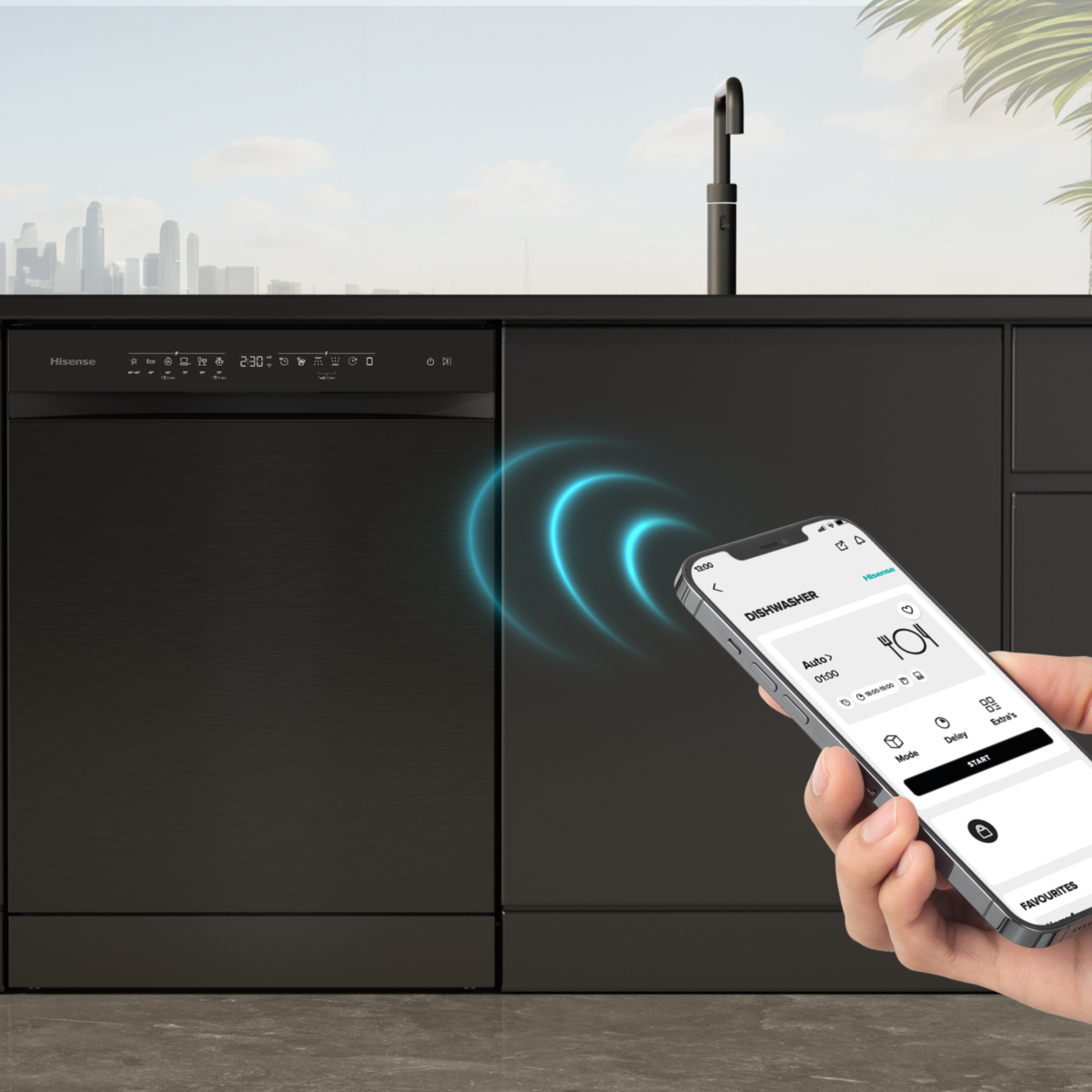 Lave-vaisselle Hisense Inverter Smart Noir 16 couverts – Image 5