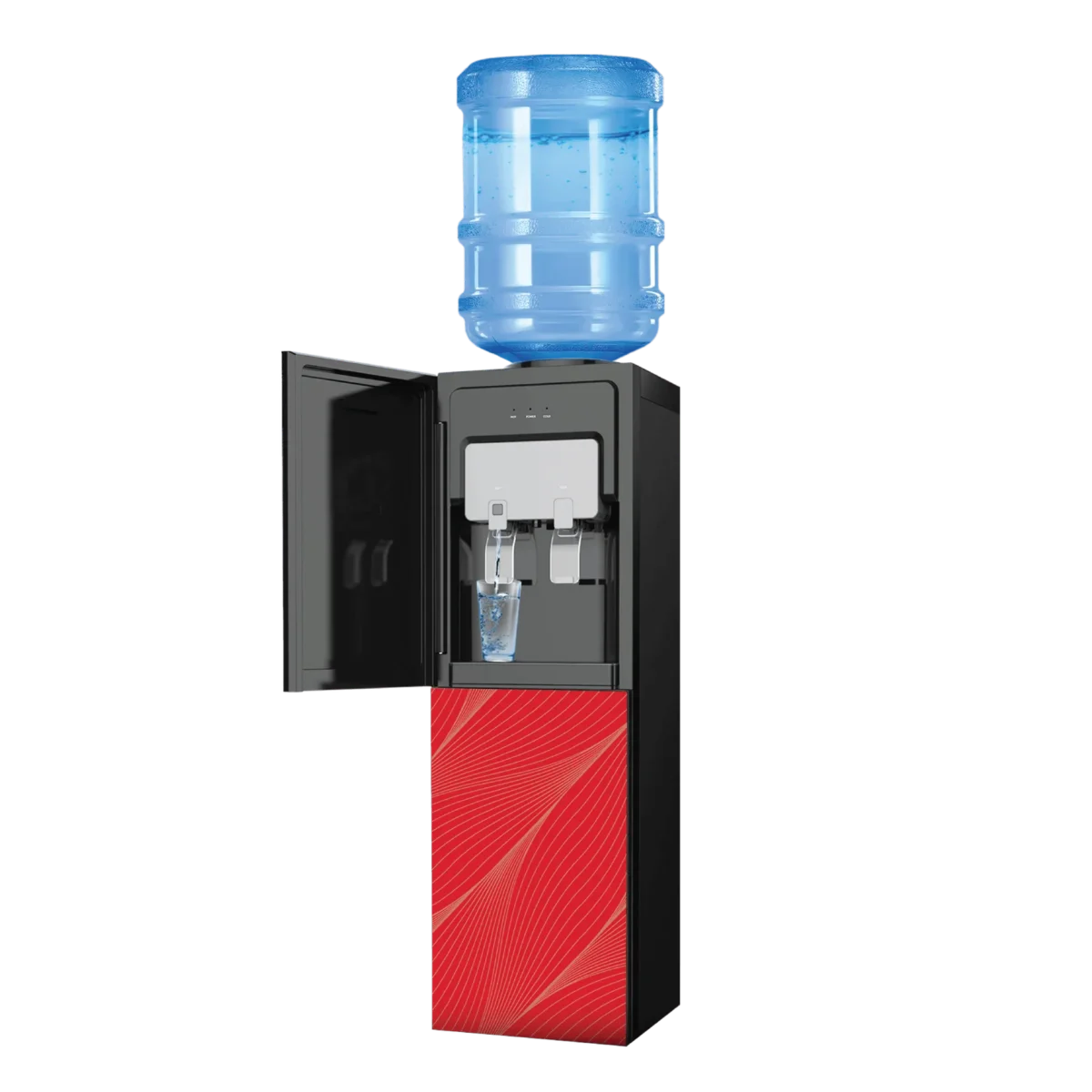 Distributeur d'eau CRISTOR Réfrigérateur R600a Verre Rouge 20 L – Image 1