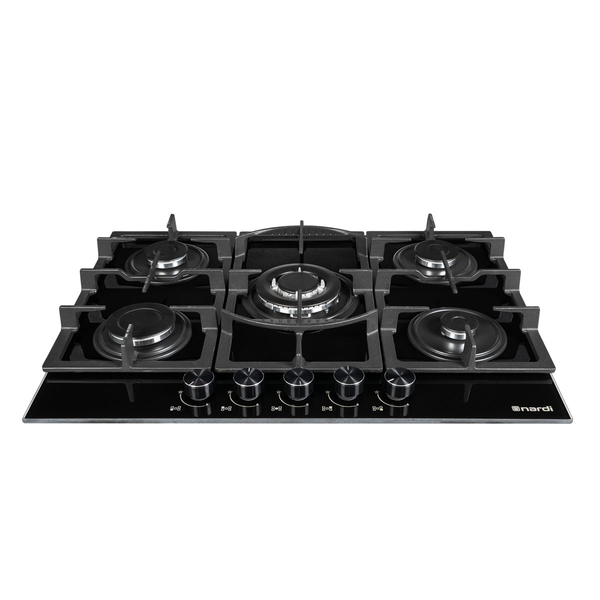 Table De Cuisson NARDI 5 Feux Black glass – Image 2