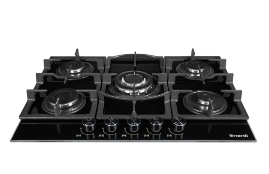 Table De Cuisson NARDI 5 Feux Black glass