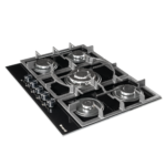 Table De Cuisson NARDI 5 Feux Black glass – Image 3