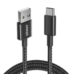ANKER NYLON USB-C TO USB-A 2.0 CABLE 10FT black A8173H11