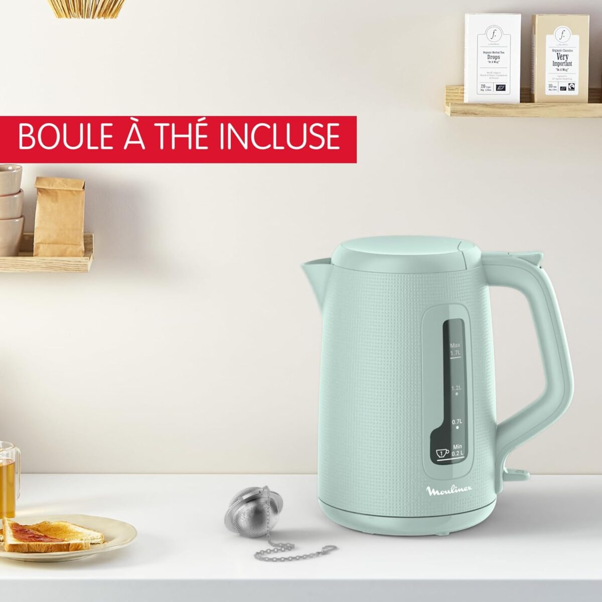 Bouilloire MOULINEX Morning 1.7L -Eucalyptus – Image 2