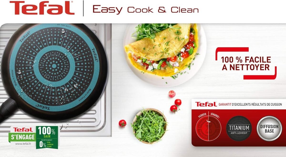 Tefal EASY COOK & CLEAN Poêle à crêpe 28 cm B5541102 – Image 5
