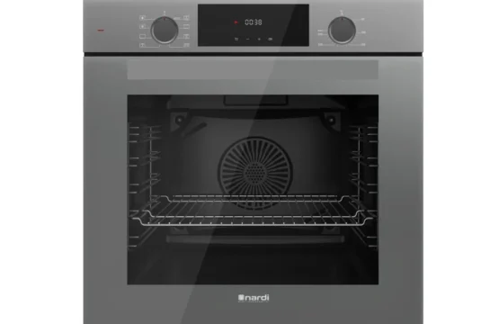 Four Encastrable NARDI Elec-Elec 60cm Ventilé Catalyseur Afficheur Gris NARDO