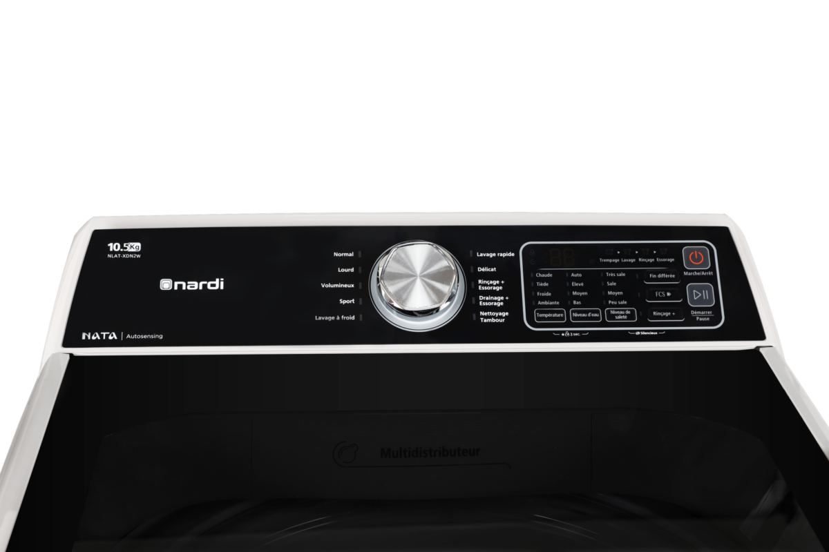 Machine à Laver Top Loading Automatique Nardi  Blanche 10,5 KG – Image 2