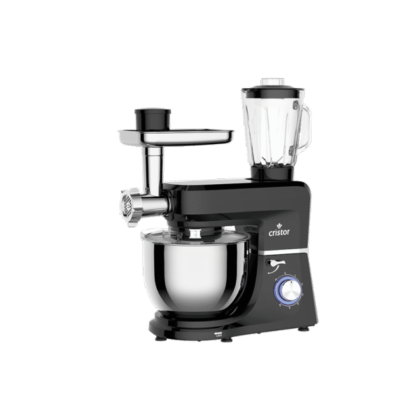 Pétrin multifonction Cristor D-crochet  Noir Inox  7l 1900 w