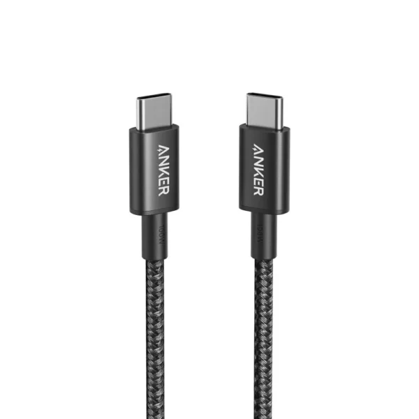ANKER NEW NYLON USB-C TO USB-C 2.0 CABLE 3.3FT black A8752H11