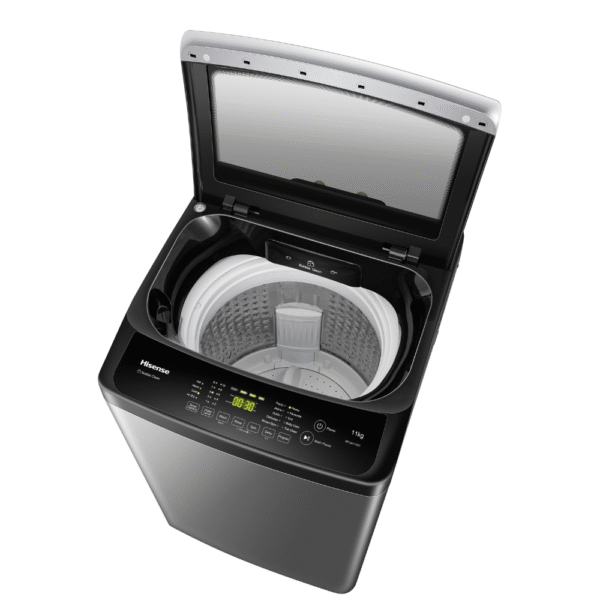Machine à Laver HISENSE  Automatique Top Loading-11 Kg Lavage - Gris titanium WTJA1112T – Image 4