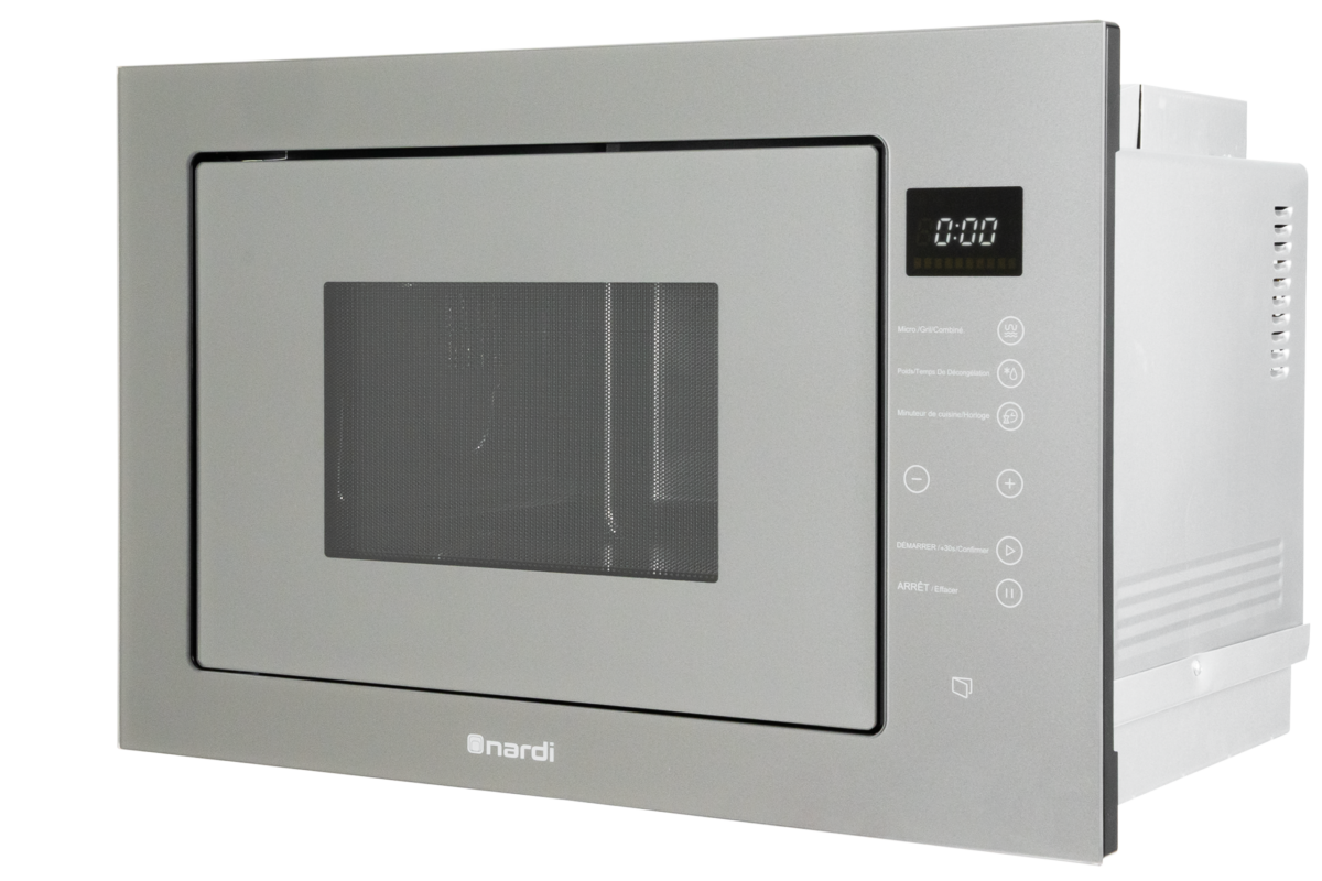 Micro-ondes Encastrable NARDI Combiné Gris Glass 25L – Image 2