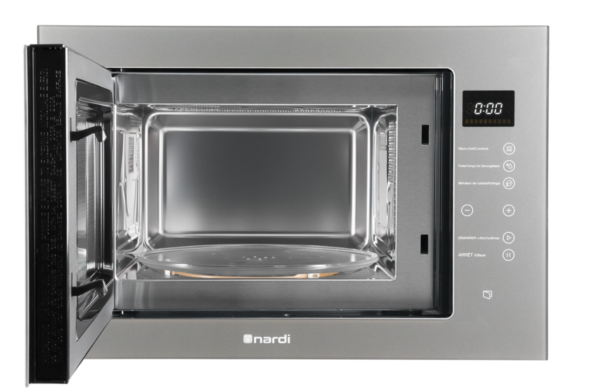 Micro-ondes Encastrable NARDI Combiné Gris Glass 25L – Image 4