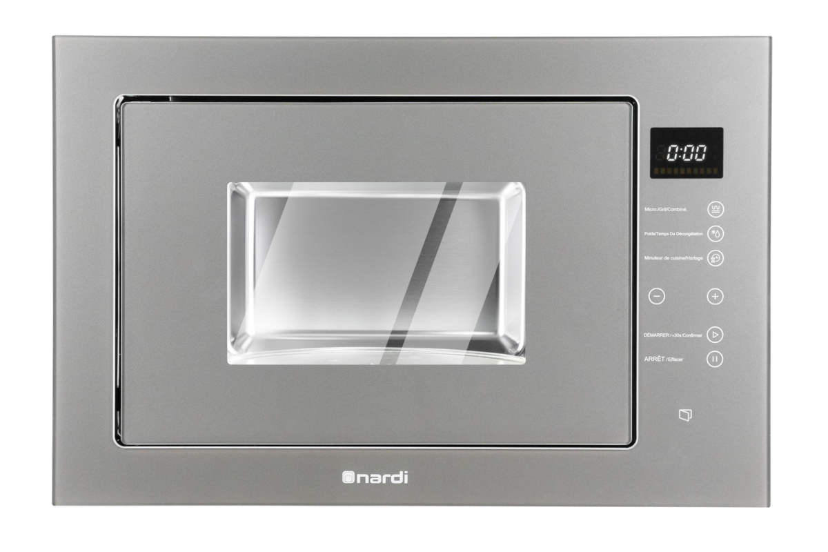 Micro-ondes Encastrable NARDI Combiné Gris Glass 25L – Image 1