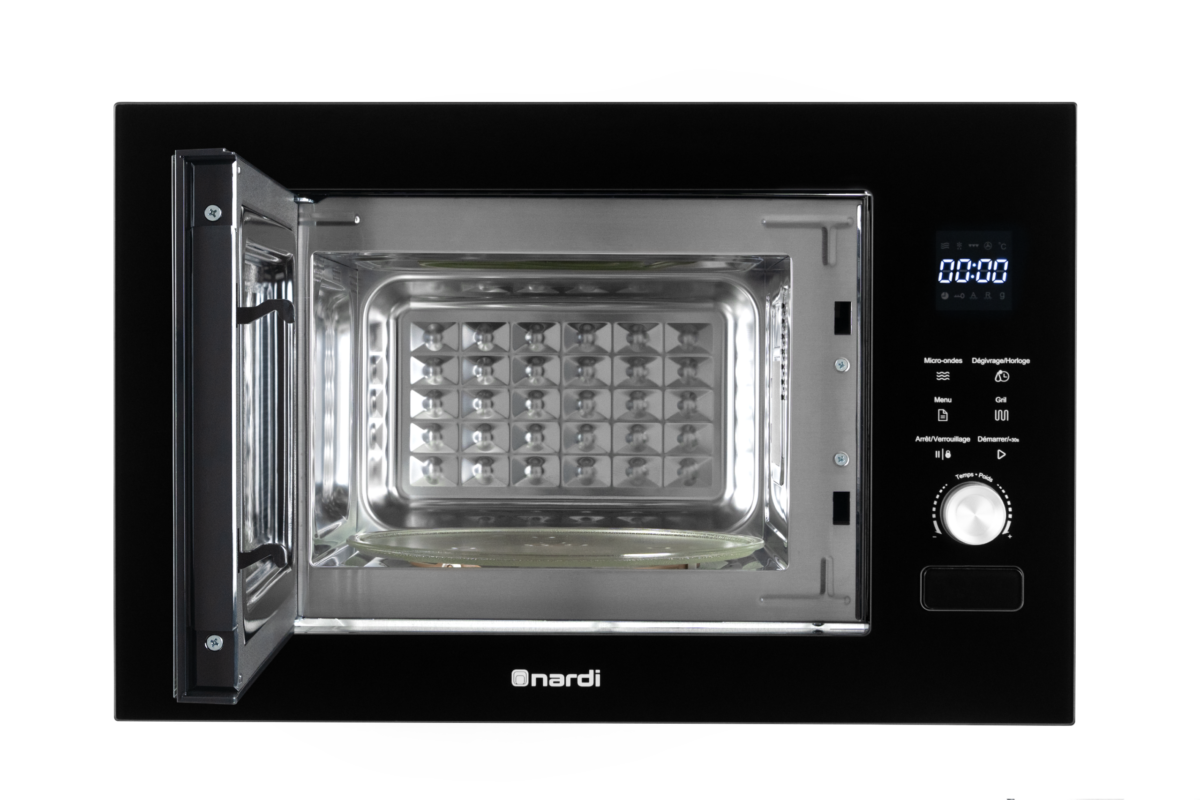 Micro-ondes Encastrable NARDI Combiné Black glass 25L – Image 4