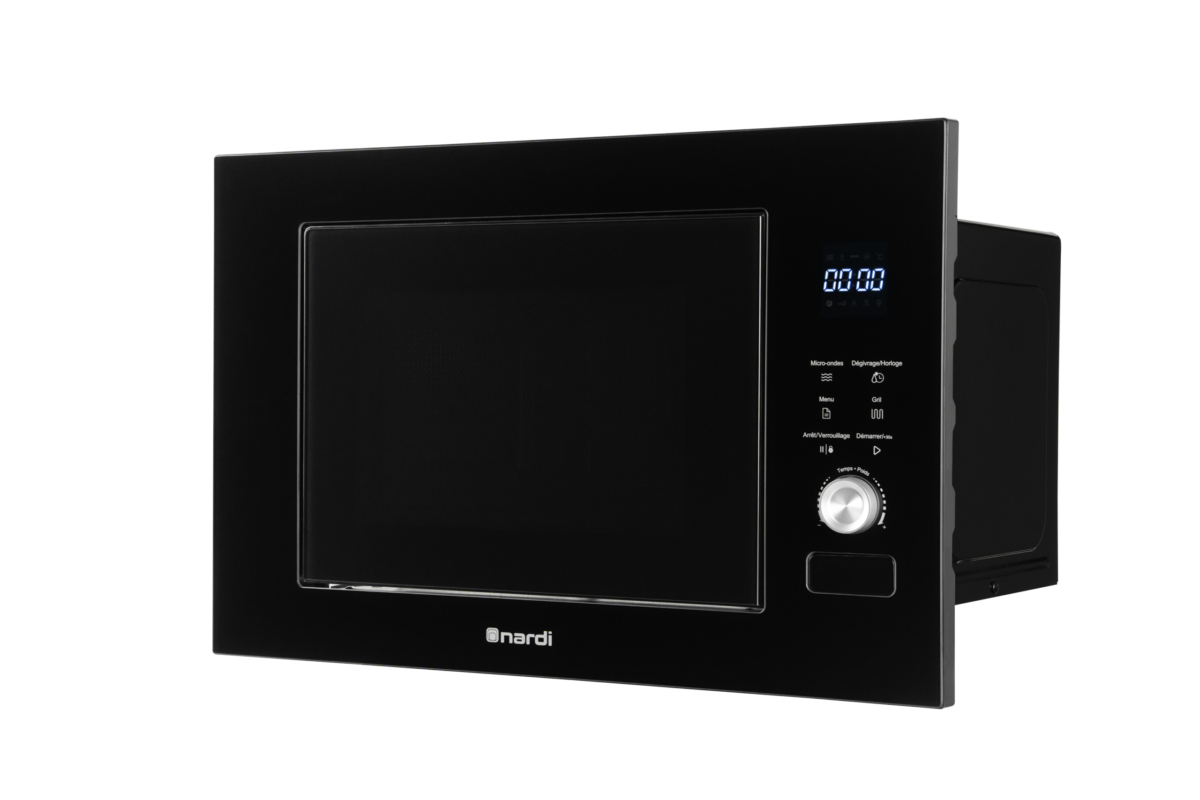 Micro-ondes Encastrable NARDI Combiné Black glass 25L – Image 3