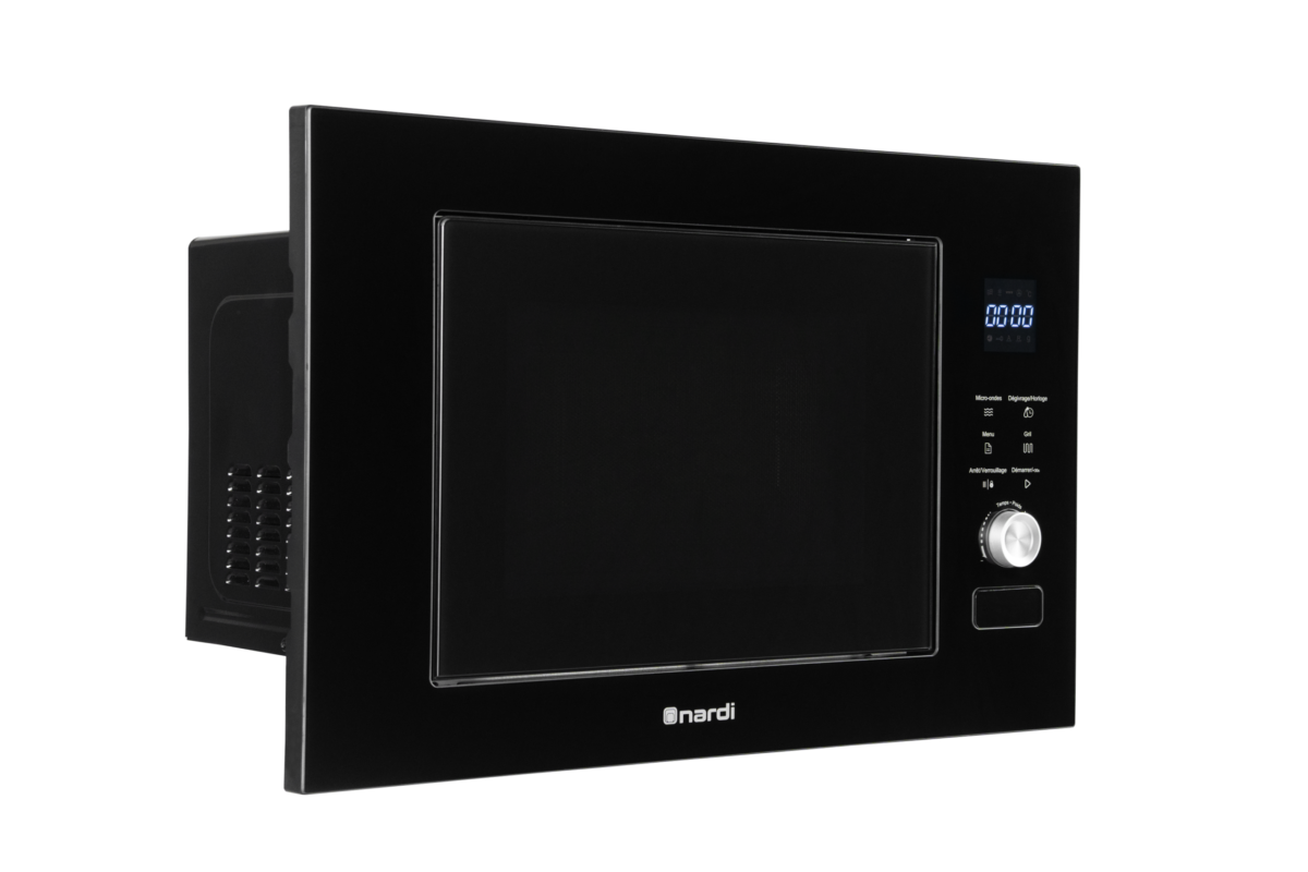 Micro-ondes Encastrable NARDI Combiné Black glass 25L – Image 2