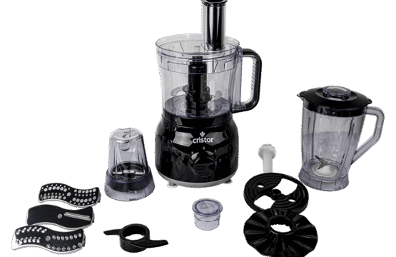 Robot De Cuisine CRISTOR Multi Fonctions -600 W- 2.3 L Bol - 1.5 L Blender - Noir FP-MK10NG
