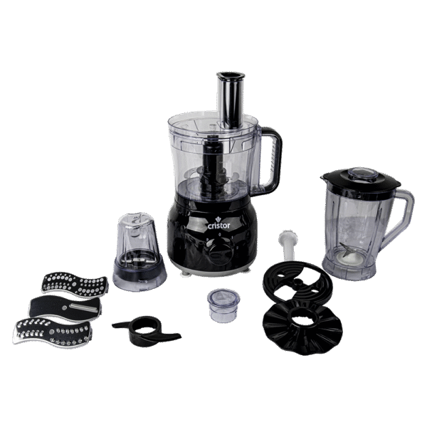 Robot De Cuisine CRISTOR Multi Fonctions -600 W- 2.3 L Bol - 1.5 L Blender - Noir FP-MK10NG