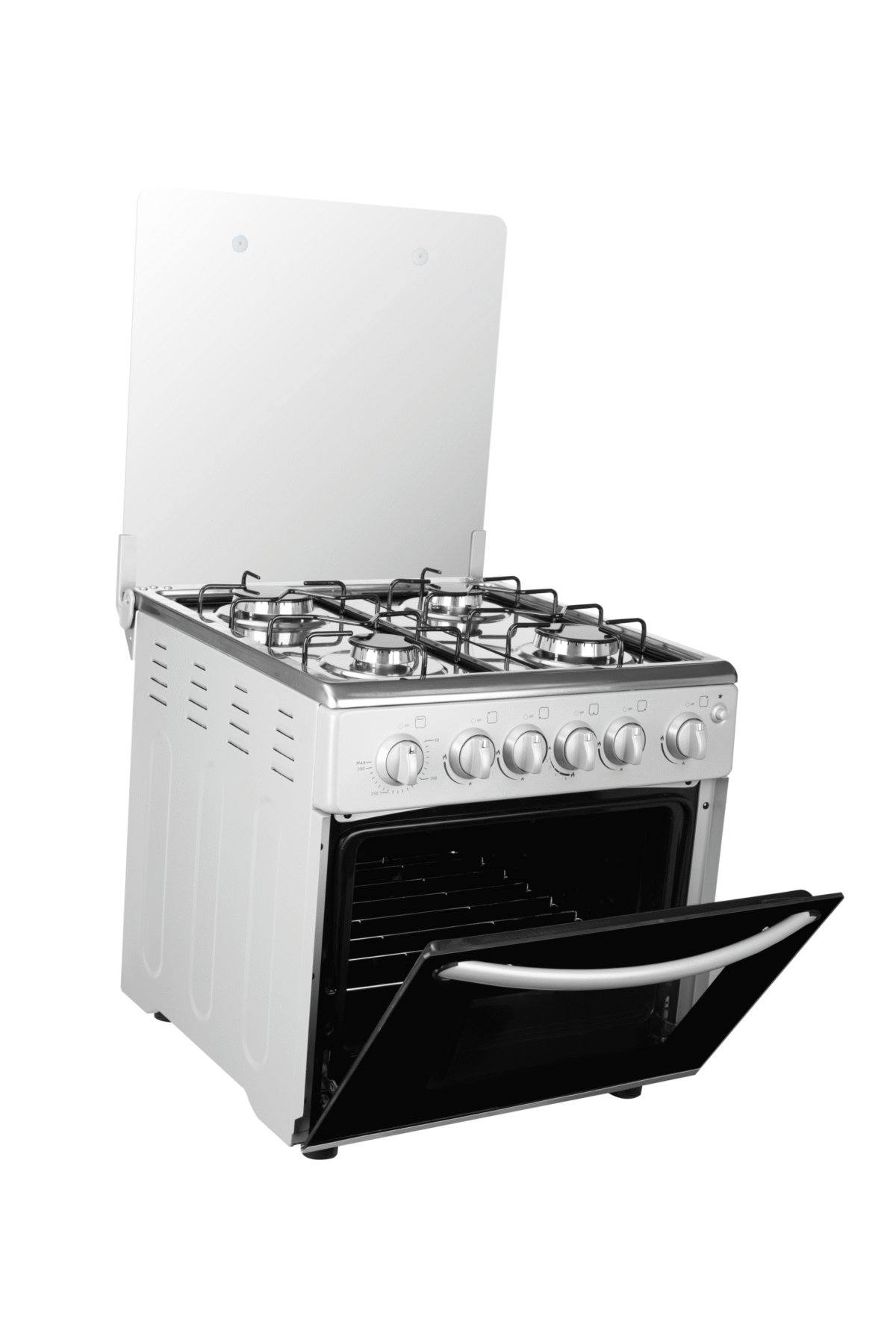 Cuisinière Cristor 4feux Mini avec grill Gris 50cm – Image 2